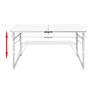 Verstellbarer klappbarer Campingtisch mit 4 Hockern 120x60 cm von vidaXL, Campingmöbel - Ref: Foro24-41328, Preis: 65,28 €, R...