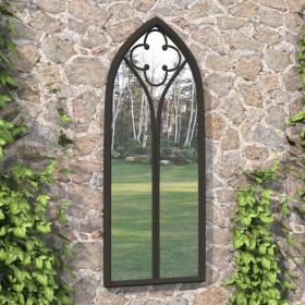 Espejo de jardín negro hierro para exterior 100x45 cm de , Espejos - Ref: Foro24-318350, Precio: 148,10 €, Descuento: %