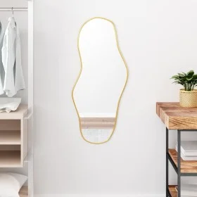 Golden wall mirror 90x40 cm by , Mirrors - Ref: Foro24-348262, Price: 69,91 €, Discount: %