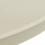 Mantel elástico para mesa alta 4 unidades color crema Ø70 cm