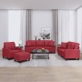 Sofa set with cushions 4 pieces red synthetic leather by , Sofas - Ref: Foro24-3201356, Price: 698,99 €, Discount: %