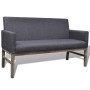 Bank with padded cushion, rubber wood, dark gray fabric by vidaXL, Sofas - Ref: Foro24-241664, Price: 235,78 €, Discount: %