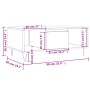 Couchtisch aus weißem Sperrholz, 90 x 50 x 36,5 cm von , Couchtisch - Ref: Foro24-830588, Preis: 63,20 €, Rabatt: %