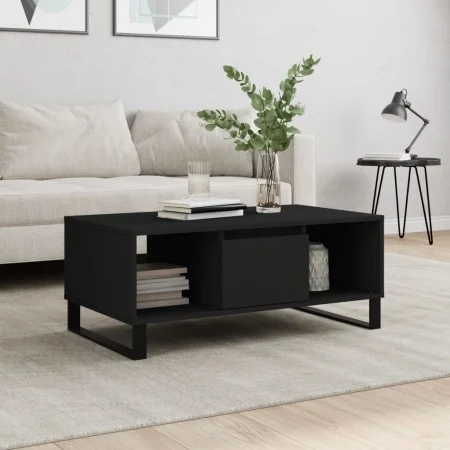 Couchtisch aus schwarzem Sperrholz, 90 x 50 x 36,5 cm von , Couchtisch - Ref: Foro24-830597, Preis: 84,85 €, Rabatt: %