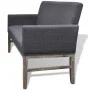 Banco con cojín acolchado madera de caucho tela gris oscuro de vidaXL, Sofás - Ref: Foro24-241664, Precio: 220,80 €, Descuent...