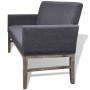Bank with padded cushion, rubber wood, dark gray fabric by vidaXL, Sofas - Ref: Foro24-241664, Price: 235,78 €, Discount: %