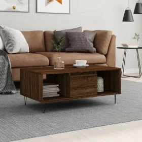 Couchtisch aus braunem Eichensperrholz, 90 x 50 x 36,5 cm von , Couchtisch - Ref: Foro24-830595, Preis: 61,53 €, Rabatt: %