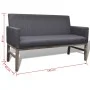 Banco con cojín acolchado madera de caucho tela gris oscuro de vidaXL, Sofás - Ref: Foro24-241664, Precio: 220,80 €, Descuent...