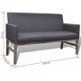 Bank with padded cushion, rubber wood, dark gray fabric by vidaXL, Sofas - Ref: Foro24-241664, Price: 235,78 €, Discount: %