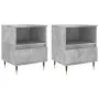Nightstands 2 pcs concrete gray engineered wood 40x35x50 cm by , Nightstands - Ref: Foro24-830613, Price: 70,26 €, Discount: %