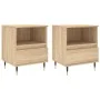 Nachttische, 2 Stück, Holzwerkstoff, Sonoma-Eiche, 40 x 35 x 50 cm von , Nachttische - Ref: Foro24-830611, Preis: 70,85 €, Ra...