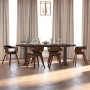 Sillas de comedor 6 uds madera curvada y cuero sintético negro