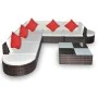 8-teiliges Gartenmöbel-Set und Kissen Kunstrattan braun von vidaXL, Gartensets - Ref: Foro24-41266, Preis: 927,42 €, Rabatt: %