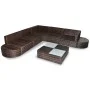 8-teiliges Gartenmöbel-Set und Kissen Kunstrattan braun von vidaXL, Gartensets - Ref: Foro24-41266, Preis: 927,42 €, Rabatt: %