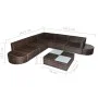 Garden furniture set 8 pieces with brown synthetic rattan cushions by vidaXL, Garden sets - Ref: Foro24-41266, Price: 927,42 ...