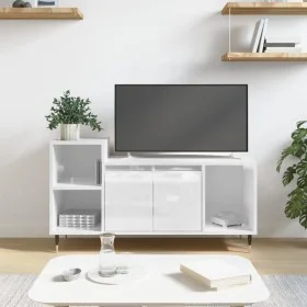 Hochglanzweißer TV-Schrank aus Sperrholz, 100 x 35 x 55 cm von , TV-Möbel - Ref: Foro24-831310, Preis: 64,96 €, Rabatt: %