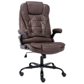 Dunkelbrauner Bürostuhl aus Wildlederimitat von , Bürostühle - Ref: Foro24-20577, Preis: 222,07 €, Rabatt: %