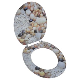 MDF wooden toilet seat, with stone print by vidaXL, Toilet and bidet seats - Ref: Foro24-141484, Price: 45,33 €, Discount: %