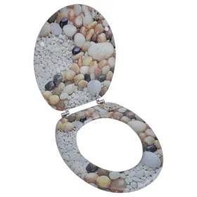MDF wooden toilet seat, with stone print by vidaXL, Toilet and bidet seats - Ref: Foro24-141484, Price: 42,46 €, Discount: %