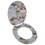 MDF wooden toilet seat, with stone print by vidaXL, Toilet and bidet seats - Ref: Foro24-141484, Price: 42,42 €, Discount: %