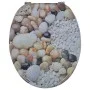 MDF wooden toilet seat, with stone print by vidaXL, Toilet and bidet seats - Ref: Foro24-141484, Price: 42,42 €, Discount: %