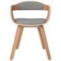 Sillas de comedor 6 uds madera curvada y tela gris taupe