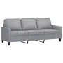 3-seater sofa with stool in light gray fabric 180 cm by , Sofas - Ref: Foro24-3201037, Price: 306,44 €, Discount: %