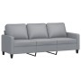 Sofá de 3 plazas con taburete de tela gris claro 180 cm de , Sofás - Ref: Foro24-3201037, Precio: 325,76 €, Descuento: %