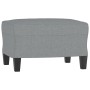 Sofá de 3 plazas con taburete de tela gris claro 180 cm de , Sofás - Ref: Foro24-3201037, Precio: 325,76 €, Descuento: %