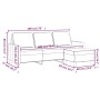 Sofá de 3 plazas con taburete de tela gris claro 180 cm de , Sofás - Ref: Foro24-3201037, Precio: 325,76 €, Descuento: %