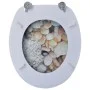 Tapa de wc de madera MDF, con estampado de piedras de vidaXL, Asientos de inodoros y bidés - Ref: Foro24-141484, Precio: 42,4...