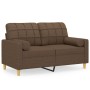 2-Sitzer-Sofa mit braunen Stoffkissen 120 cm von , Sofas - Ref: Foro24-3200777, Preis: 216,00 €, Rabatt: %