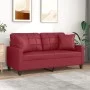 2-seater sofa with red synthetic leather cushions 140 cm by , Sofas - Ref: Foro24-3200806, Price: 268,28 €, Discount: %