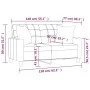 2-seater sofa with red synthetic leather cushions 140 cm by , Sofas - Ref: Foro24-3200806, Price: 268,28 €, Discount: %