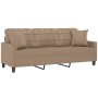 3-seater sofa with cappuccino synthetic leather cushions 180 cm by , Sofas - Ref: Foro24-3200812, Price: 294,53 €, Discount: %