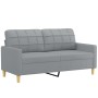 2-seater sofa with light gray fabric cushions 140 cm by , Sofas - Ref: Foro24-3200782, Price: 224,33 €, Discount: %