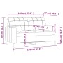 2-seater sofa with light gray fabric cushions 140 cm by , Sofas - Ref: Foro24-3200782, Price: 224,33 €, Discount: %