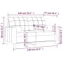 2-seater sofa with light gray fabric cushions 140 cm by , Sofas - Ref: Foro24-3200782, Price: 210,96 €, Discount: %
