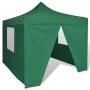 Green folding gazebo with 4 walls 3x3 m by vidaXL, Tents and gazebos - Ref: Foro24-41468, Price: 124,63 €, Discount: %