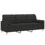 3-Sitzer-Sofa mit schwarzen Stoffkissen 180 cm von , Sofas - Ref: Foro24-3200794, Preis: 280,01 €, Rabatt: %