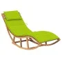 Rocking lounger with solid teak wood cushion by , Loungers - Ref: Foro24-3063344, Price: 342,18 €, Discount: %