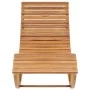Rocking lounger with solid teak wood cushion by , Loungers - Ref: Foro24-3063344, Price: 342,18 €, Discount: %