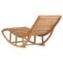 Rocking lounger with solid teak wood cushion by , Loungers - Ref: Foro24-3063344, Price: 342,18 €, Discount: %
