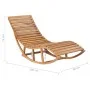 Rocking lounger with solid teak wood cushion by , Loungers - Ref: Foro24-3063344, Price: 342,18 €, Discount: %
