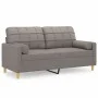 2-seater sofa with taupe gray fabric cushions 140 cm by , Sofas - Ref: Foro24-3200789, Price: 220,30 €, Discount: %