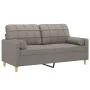 2-seater sofa with taupe gray fabric cushions 140 cm by , Sofas - Ref: Foro24-3200789, Price: 220,30 €, Discount: %