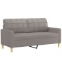 2-seater sofa with taupe gray fabric cushions 140 cm by , Sofas - Ref: Foro24-3200789, Price: 223,90 €, Discount: %