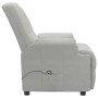 Sillón reclinable elevador de piel de ante gris claro