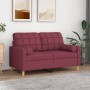 2-seater sofa with red fabric cushions 120 cm by , Sofas - Ref: Foro24-3200780, Price: 214,55 €, Discount: %