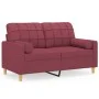 2-seater sofa with red fabric cushions 120 cm by , Sofas - Ref: Foro24-3200780, Price: 211,27 €, Discount: %